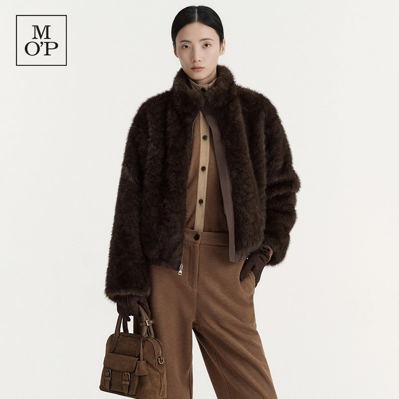 Marc O'Polo/MOP2026冬季新款保暖复古时髦两面穿短款夹克外套女
