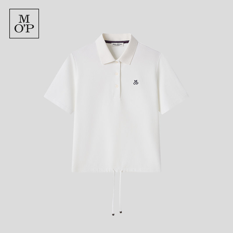 Marc O'Polo/MOP2026夏季新款翻领刺绣logo白色短袖POLO衫男女款