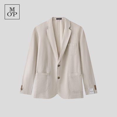 MOP亚麻高级质感西装外套男
