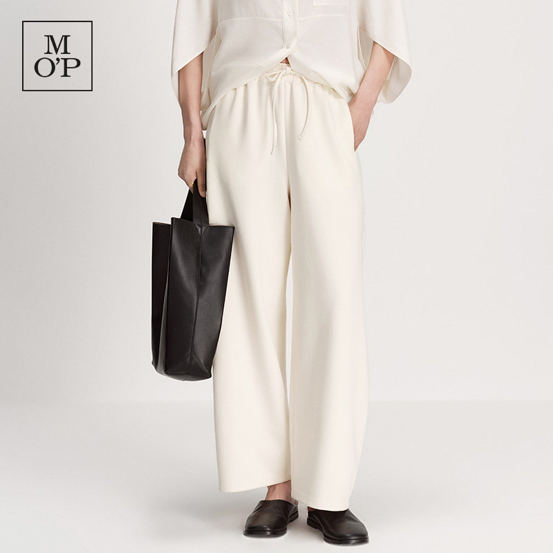 Marc O'Polo/MOP2026夏季新款舒适透气弯刀裤高腰休闲裤女士长裤