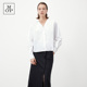 衬衫 Polo 新款 Marc 设计感长袖 MOP2025夏季 V领开襟短白色时尚 女