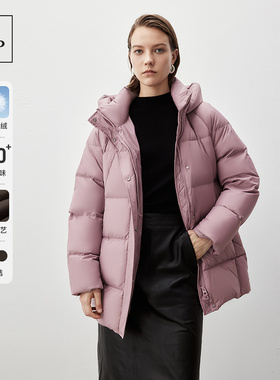 Marc O'Polo/MOP冬季新款高级白鸭绒中长款保暖时尚面包羽绒服女