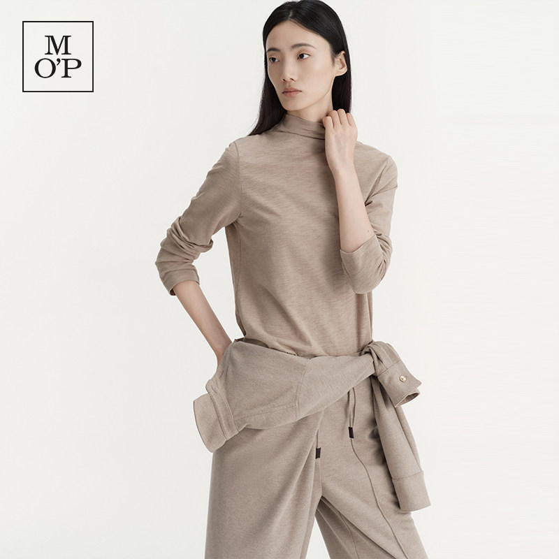 Marc O'Polo/MOP2026冬季新款气质时尚半高领内搭打底衫长袖T恤女