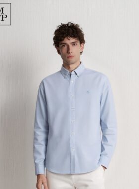 Marc O'Polo/MOP2026春季新款品牌经典40s粗牛津布长袖衬衫男上衣