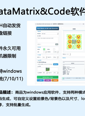 QRcode二维码自定义生成支持批量可设置logo软件工具自动发货