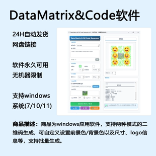 QRcode二维码自定义生成支持批量可设置logo软件工具自动发货