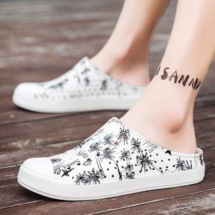 洞洞鞋 包头拖鞋 女凉鞋 情侣沙滩鞋 外穿透气防滑防臭 男2025新款 夏季