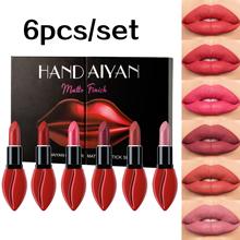 6pcs Matte Lipstick Set 豆沙色雾面哑光丝绒口红套装