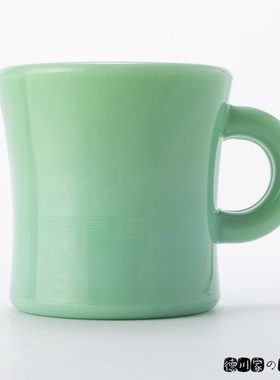日本代购 Fire-King 经典绿色 细腰 玻璃杯 马克杯 咖啡杯 水杯