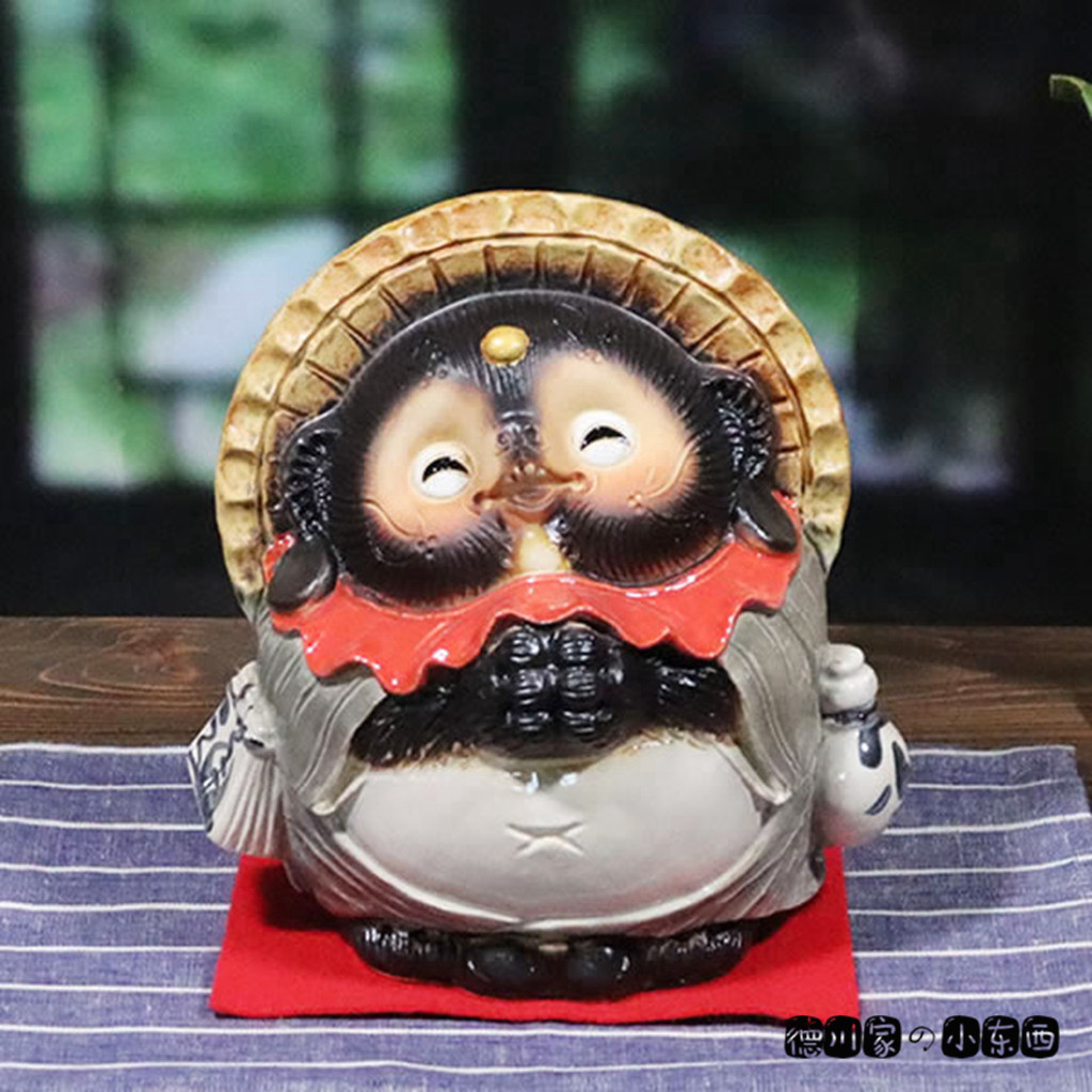 日本代购 信乐烧狸猫 地藏菩萨  开运平安招福 玄关 精美陶瓷摆件
