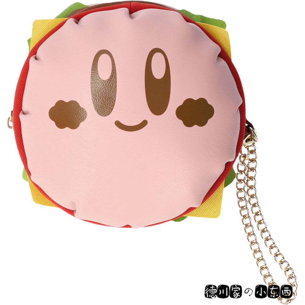 日本代购 星之卡比 汉堡包 pu皮 可爱 零钱包 硬币包 卡通小包