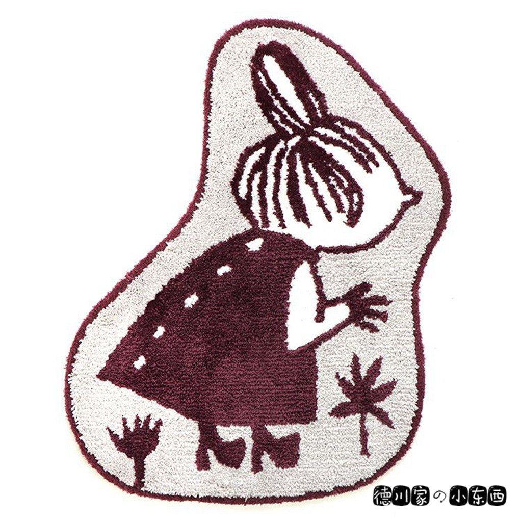 日本代购 moomin 姆明一族 亚美 史力奇 背影 卡通 地垫 小地毯