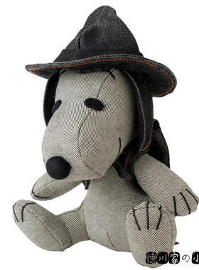 日本代购 Snoopy 史努比 联名 牛仔布 可爱 公仔 娃娃 玩偶 布偶