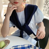 针织纯色披肩外搭春秋女时尚 配裙子护颈薄 洋气空调房搭肩夏季