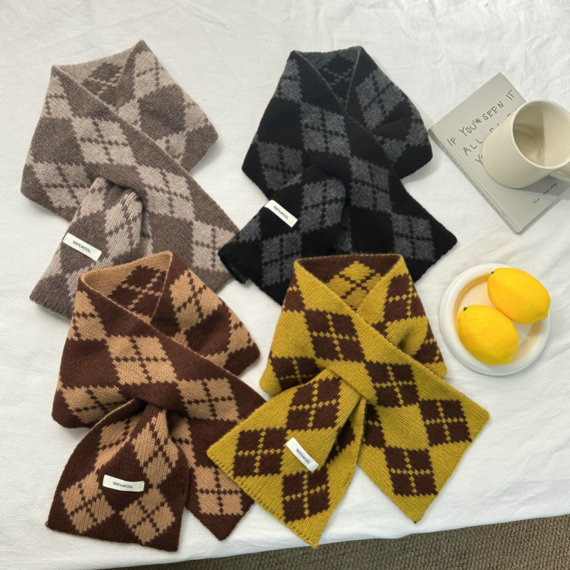 澳洲羊毛100%wool双面围巾女秋冬季懒人交叉菱形格子围脖保暖礼物,服饰配件/皮带/帽子/围巾,围巾/丝巾/披肩,淘宝优惠券,粉丝福利购,淘宝优惠卷