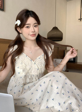 公主风蕾丝吊带睡裙女款夏季