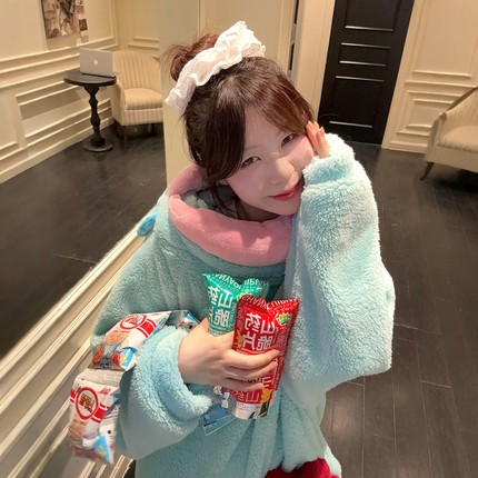 沙雕搞怪小丑鱼珊瑚绒连体睡衣女冬季新款加绒加厚家居服可爱套装