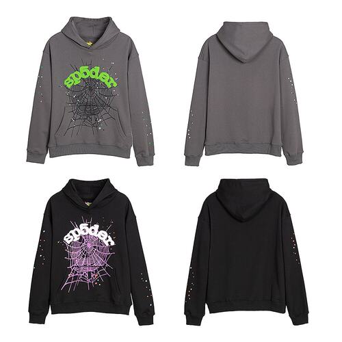 Young Thug 美式Sp5der 555555 Pink Hoodie连帽衫卫衣男女外套