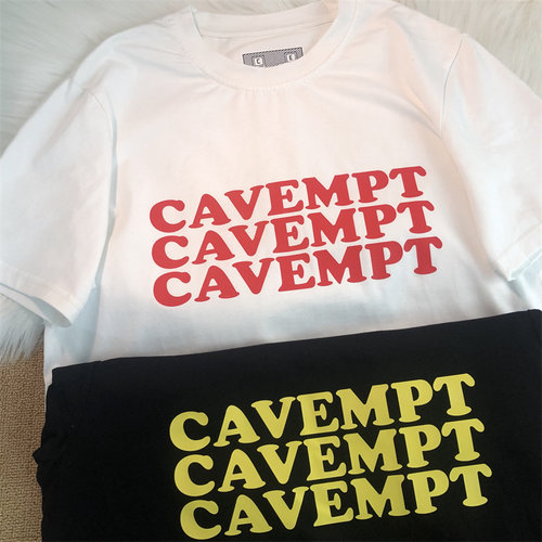 CAVEMPT夏季新美式潮牌纯棉圆领短袖潮流宽松男女休闲T恤打底衫