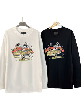 Drill Syna World经典字母印花美潮休闲潮流长袖T恤男女宽松体恤