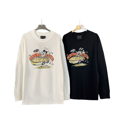 Drill Syna World经典字母印花美潮休闲潮流长袖T恤男女宽松体恤