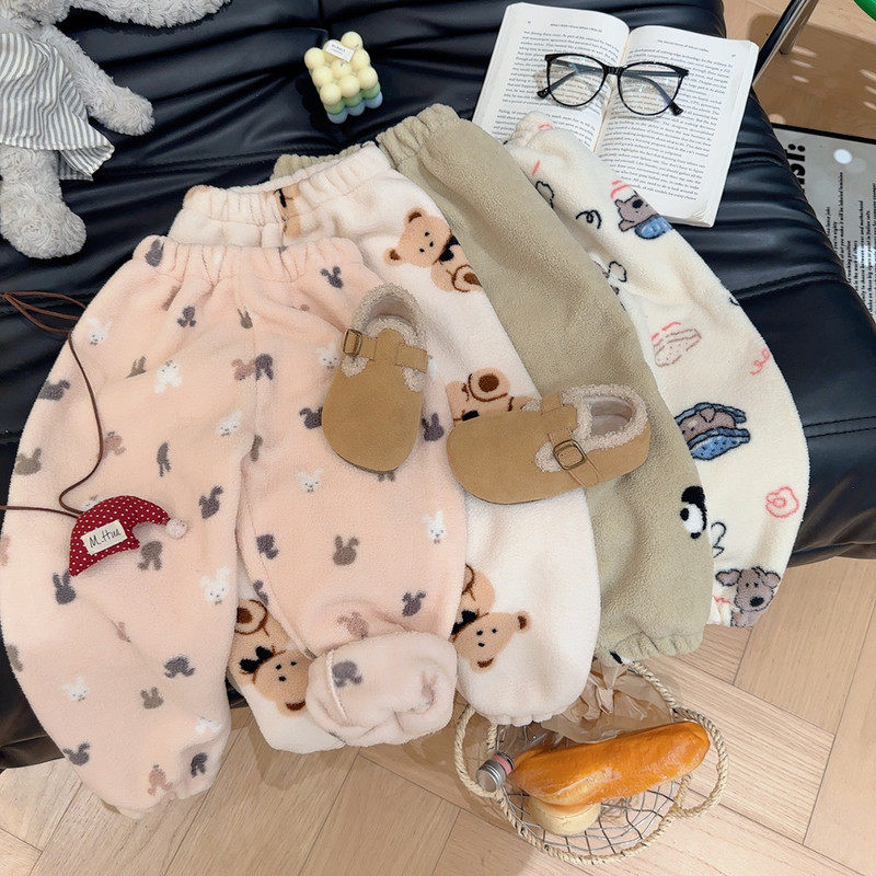 新款儿童秋冬季加厚保暖百搭束脚卫裤男女童休闲雪粒绒裤,童装/婴儿装/亲子装,运动裤卫裤,淘宝优惠券,粉丝福利购,淘宝优惠卷