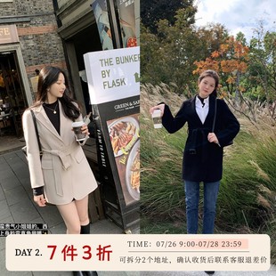 不会过时 100绵羊毛双面呢手工时髦西服 momonaco