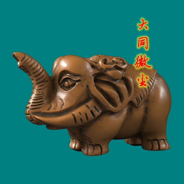 大象雕塑 04  圆雕图三维图STL雕刻素材3D打印立体图精雕