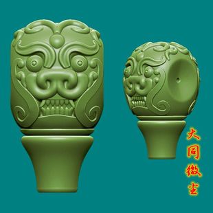 三维立体图 圆雕图 四轴 3D打印图 STL 模型 5089兽面三通