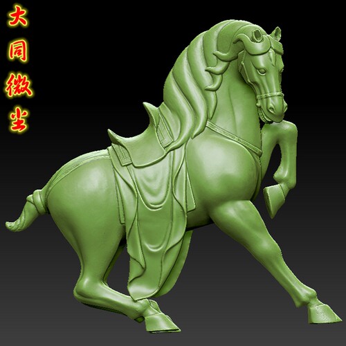 圆雕图三维图STL雕刻3D打印素材立体图精雕  Y764生肖马