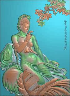 浮雕图 精雕图 灰度图 侍女图