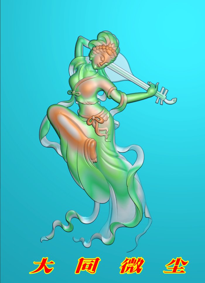 浮雕图 精雕图 灰度图 雕刻图 挂件 JDP/bmp 敦煌飞天系列3