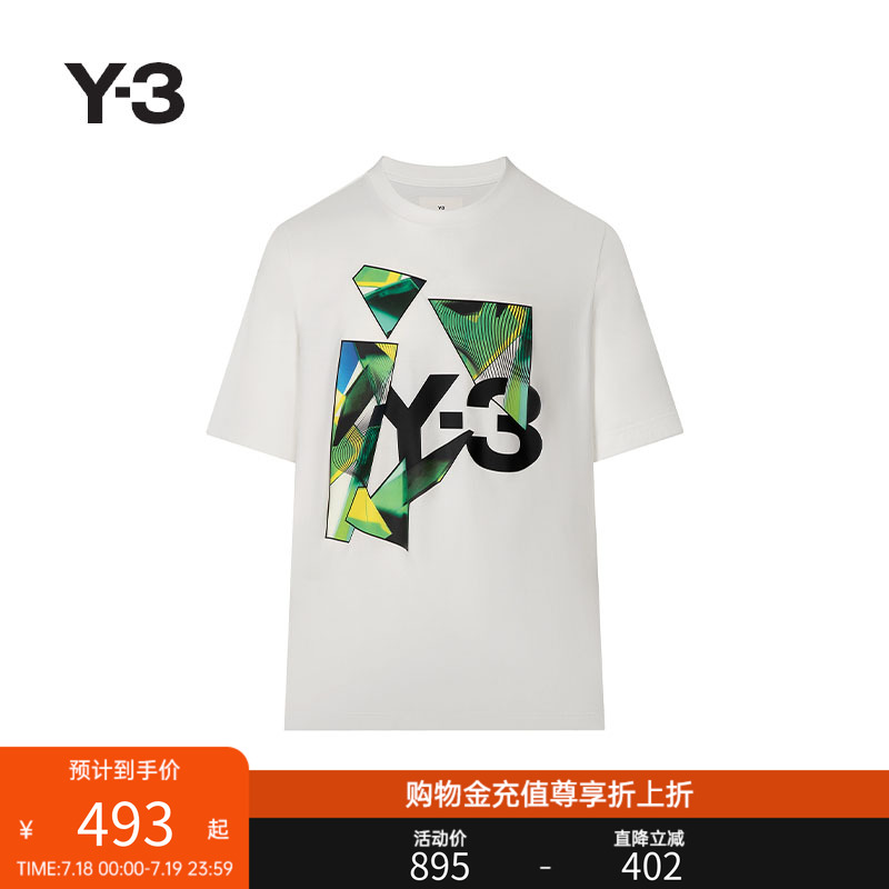 Y-3男士休闲圆领短袖T恤