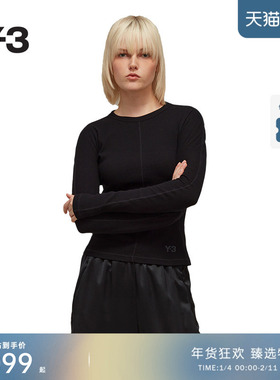 Y-3/Y3山本耀司2025秋冬新品女士时尚休闲短款长袖T恤HY1251