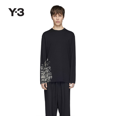 Y-3山本耀司涂鸦印花长袖T恤