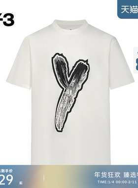[季末折扣]Y3山本耀司情侣款短袖T恤春夏字母男女同款HY1272