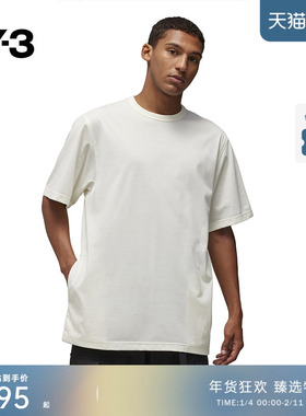 Y-3/Y3山本耀司春夏季情侣款休闲T恤纯色宽松短袖IV5644