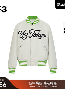 [季末折扣]Y3山本耀司秋季夹克情侣款翻领宽松茄克外套IQ2143
