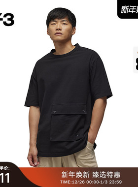 Y-3/Y3山本耀司春夏季情侣款T恤宽松圆领套头短袖IN8701