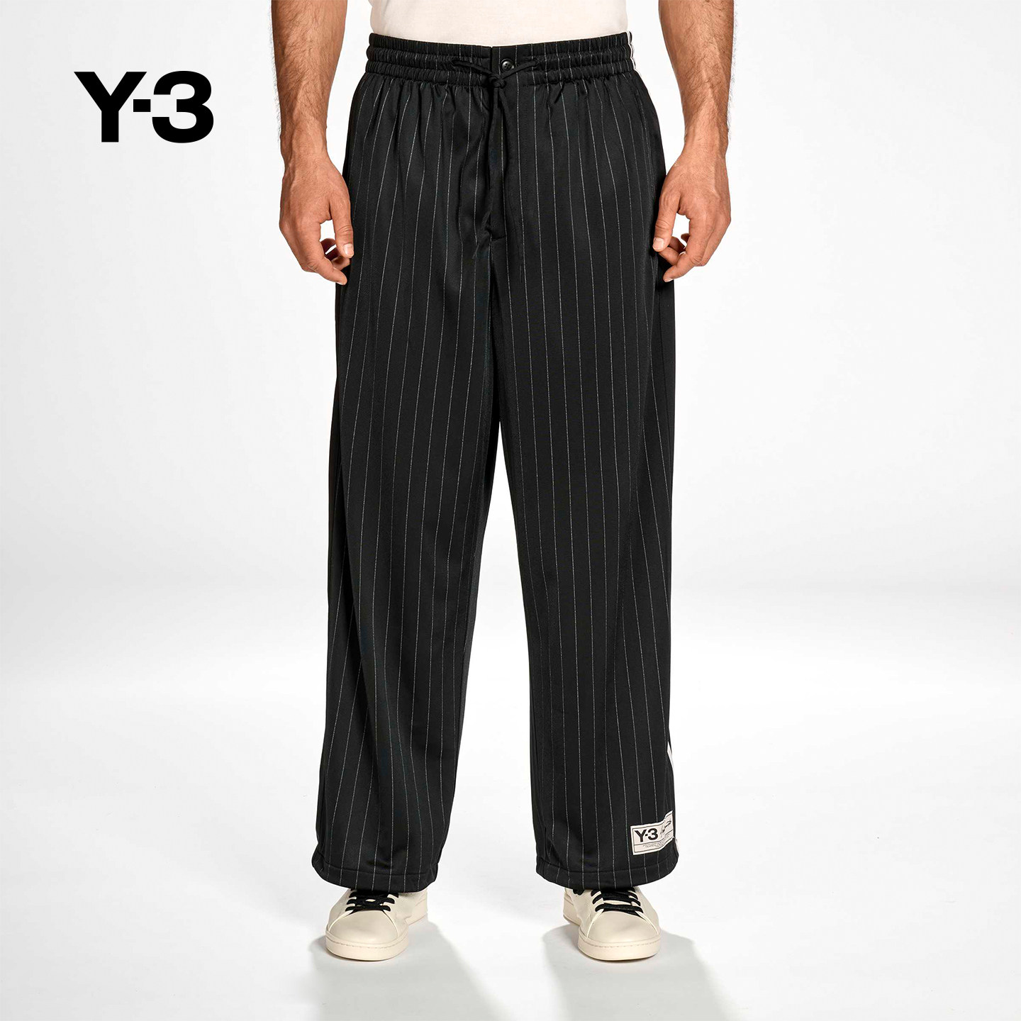 [新品首降]Y-3/Y3山本耀司男士时尚条纹阔腿裤休闲裤KQ9716