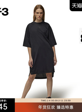 Y-3/Y3山本耀司女时尚长秋冬季运动休闲短袖T恤裙宽松IR6245