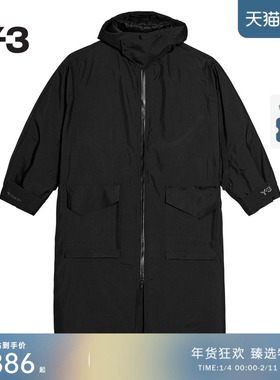 Y-3/Y3山本耀司2025秋冬新品女士简约宽松加绒连帽外套JV6779