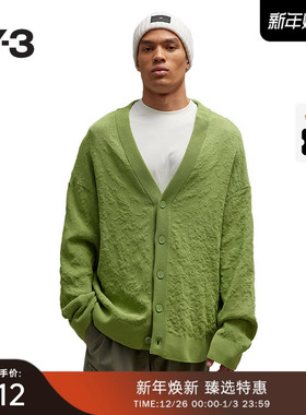 [季末折扣]Y3山本耀司秋季情侣款上衣毛衣纽扣开衫针织衫IP7712