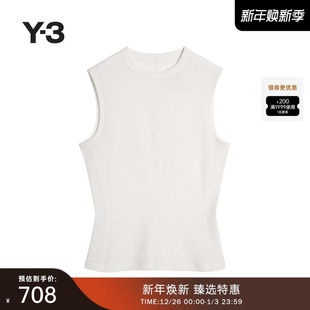 休闲女士白色修身 时尚 Y3山本耀司2025春夏新品 背心JM7856