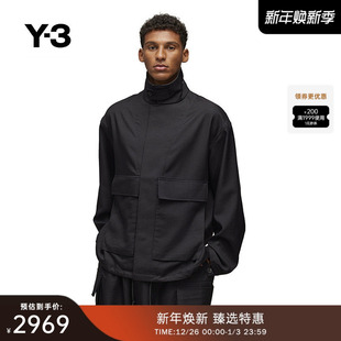男士 新品 Y3山本耀司2025秋季 高领流苏涂鸦休闲夹克外套JN3719