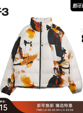 Y-3/Y3山本耀司2025秋冬新品男士短款印花羽绒服保暖外套KA2361