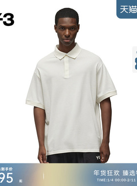 Y-3/Y3山本耀司春夏季男士休闲POLO衫纯色宽松短袖潮IV5647