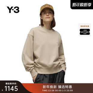 女士卫衣纯色简约宽松圆领套头IV5569 Y3山本耀司秋冬季