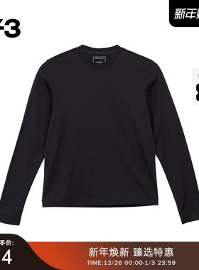 Y-3/Y3山本耀司款女士秋冬宽松运动休闲圆领长袖T恤IW0072