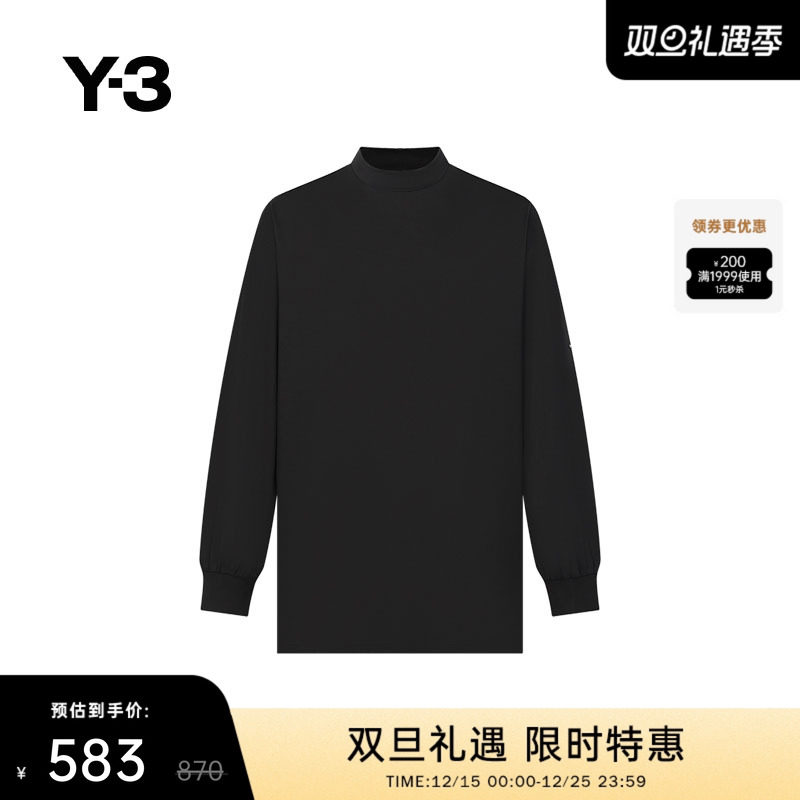 Y-3休闲T恤MOCKNECKTEE